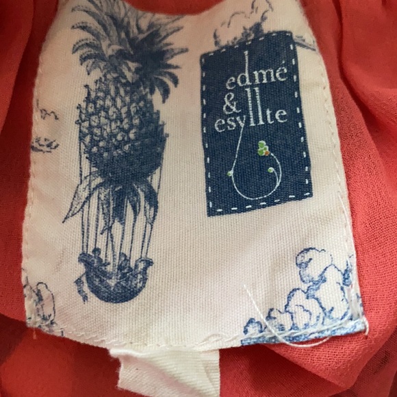 Edme & Esyllte Anthro Phosphorescence Silk Coral Pink Purple Paisley Skirt - 6 - Picture 9 of 12